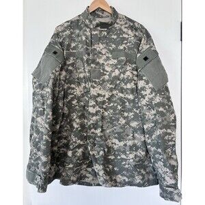 Military Jacket Men Large X-Long Digital Camo Ripstop Army Combat Uniform ACU